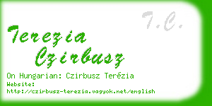 terezia czirbusz business card