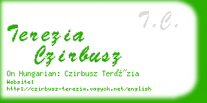 terezia czirbusz business card